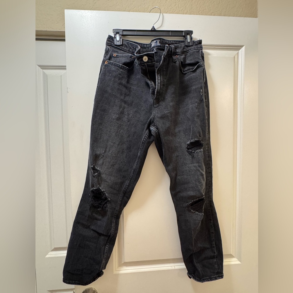 Abercrombie Ripped High Wasted Jeans